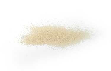 Obraz na płótnie Canvas Instant yeast isolated on white. Dry yeast on white background