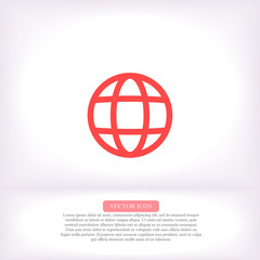 Planet vector icon , lorem ipsum Flat design