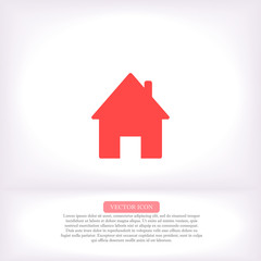 House vector icon , lorem ipsum Flat design