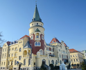 Naklejka premium CELJE, Slovenia - January 04, 2020: Celje Hall community center, built in 1906