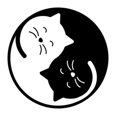 Cat yin and yang