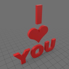 I heart you words