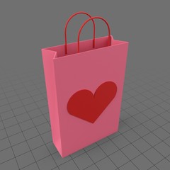 Heart on gift bag