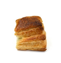 Puff Pastry Isolated on White Background