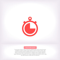 icon clock time vector , lorem ipsum Flat design