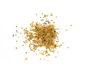 Pile of bee pollen  isolated on white.
