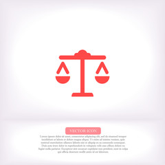 Libra vector icon , lorem ipsum Flat design