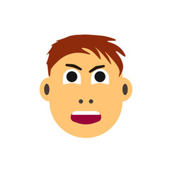 vector  face boy flat design