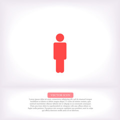 Human vector icon , lorem ipsum Flat design