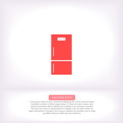 Fridge vector icon , lorem ipsum Flat design