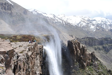 Reverse waterfall and nature
