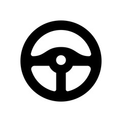 Car steering wheel icon vector