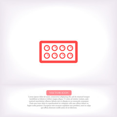 Pills vector icon , lorem ipsum Flat design