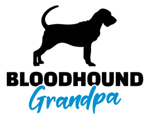 Bloodhound Grandpa with silhouette