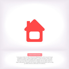 House vector icon , lorem ipsum Flat design