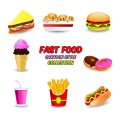 Fast Food vector collection, Fast food vector  illustration design.