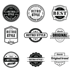 Obraz premium Black badge promotion sale, retro vontage of promotion sale.