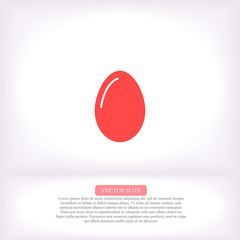 egg icon vector, solid illustration , lorem ipsum Flat design