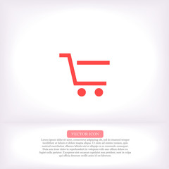 icon- cart shopping , lorem ipsum Flat design