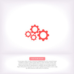 Man and cog vector icon , lorem ipsum Flat design