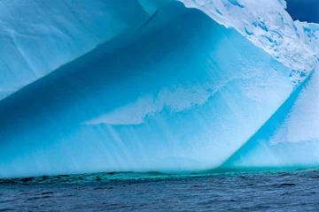 Tuinposter Floating Blue Iceberg Closeup Water Antarctica © Bill Perry