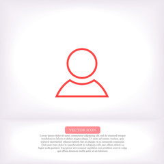 Obraz premium Human vector icon , lorem ipsum Flat design