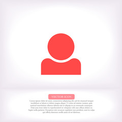 Human vector icon , lorem ipsum Flat design