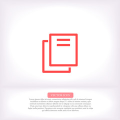 Files vector icon , lorem ipsum Flat design