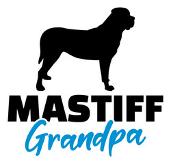 Mastiff Grandpa with silhouette