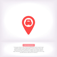 Navigation vector icon , lorem ipsum Flat design