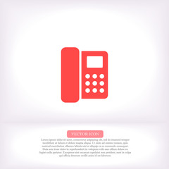 Home phone vector icon , lorem ipsum Flat design