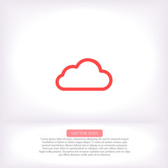 Cloud vector icon , lorem ipsum Flat design
