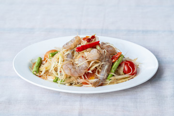 The Healthy food is very spicy and hot in the north of Thailand.