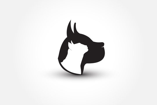 Logo dog and cat icon vector image design
