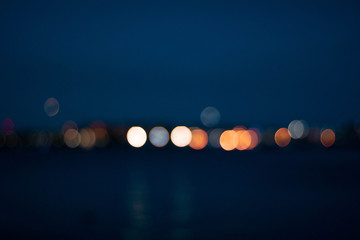 nighttime blurry lights