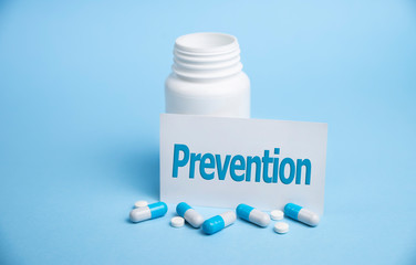 Medical and health care words writing typography lettering concept, Preventive Health Care.