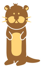 Otter standing icon