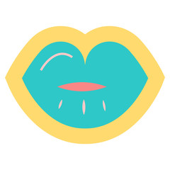 Sticker lips    for the holiday Valentine's Day.