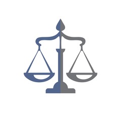 law firm and justice advocate logo and vector icon