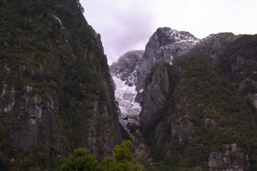 waterfall in mountains