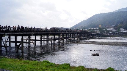 京都嵐山　渡月橋