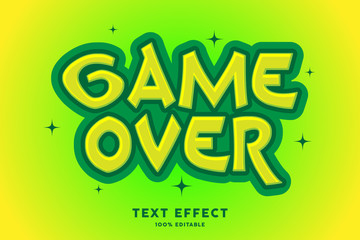 Game cartoon text style effect