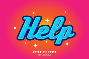 Help text effect, editable text