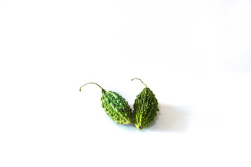 Bitter gourd isolated on a white background