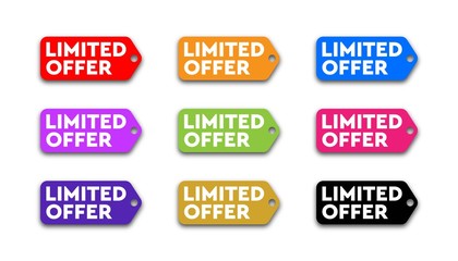 Limited offer banner background vector illustration, web banner design, discount card, promotion, flyer layout, ad, advertisement, printing media.