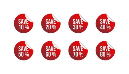 Save discount badge vector illustration, web banner design, discount card, promotion, flyer layout, ad, advertisement, printing media.