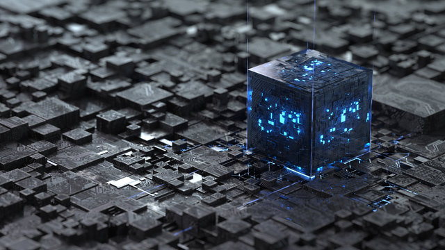 Central Computer Processors CPU concept. 3d rendering,conceptual image.