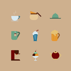 Coffee shop icon set