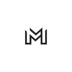 MM logo initial letter design template