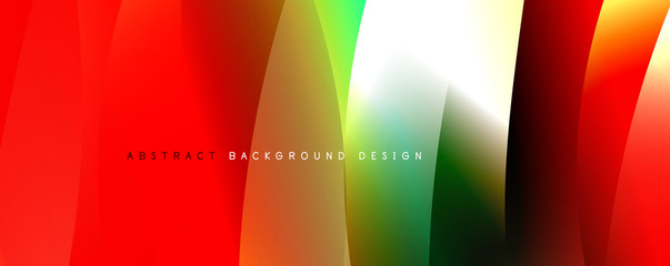 Wave liquid style lines with shadows and light on gradient background